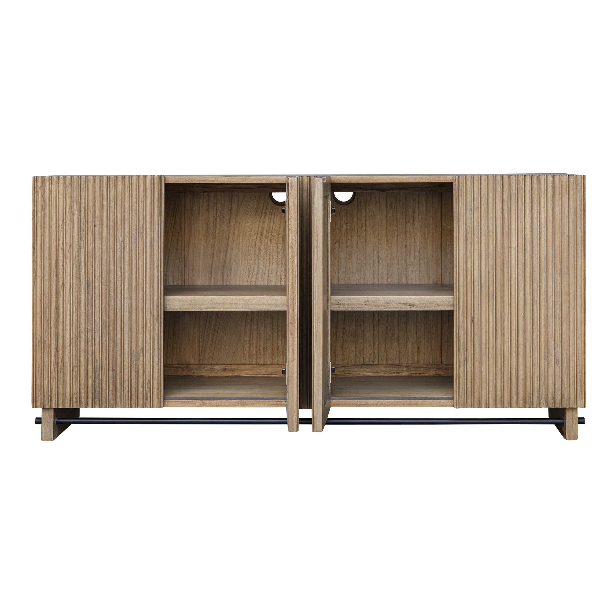 Kellem Natural Wood 4 Door Cabinet