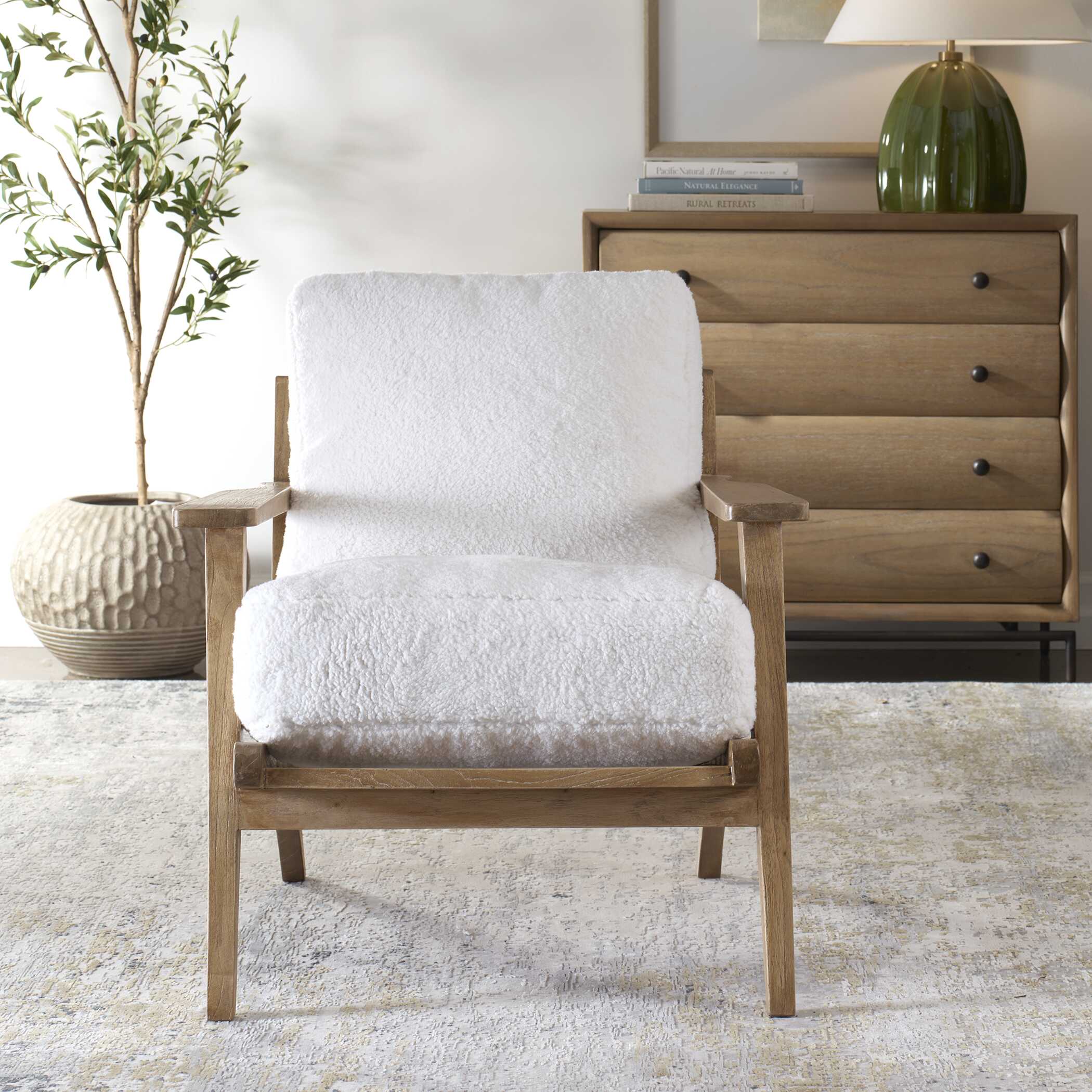 Laid Back Sheepskin Accent Chair