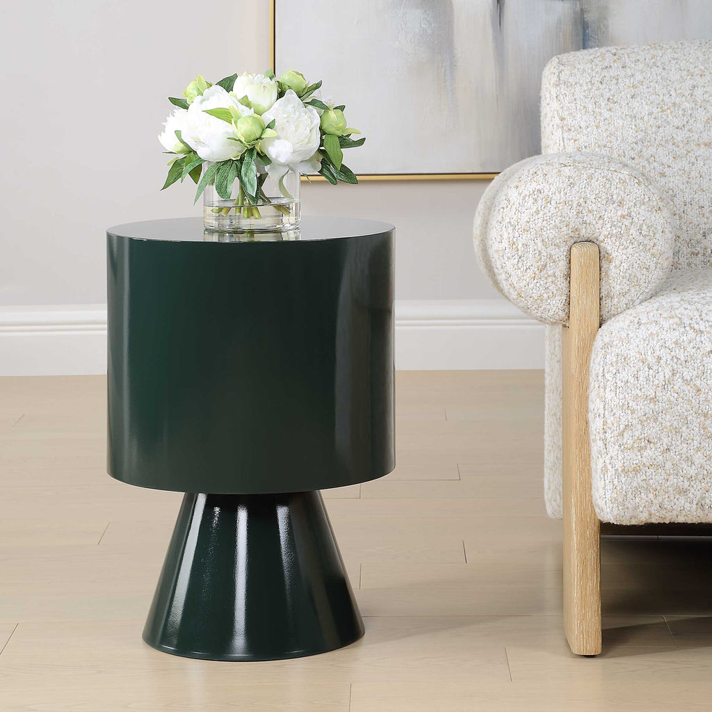 Denison Dark Green Accent Table
