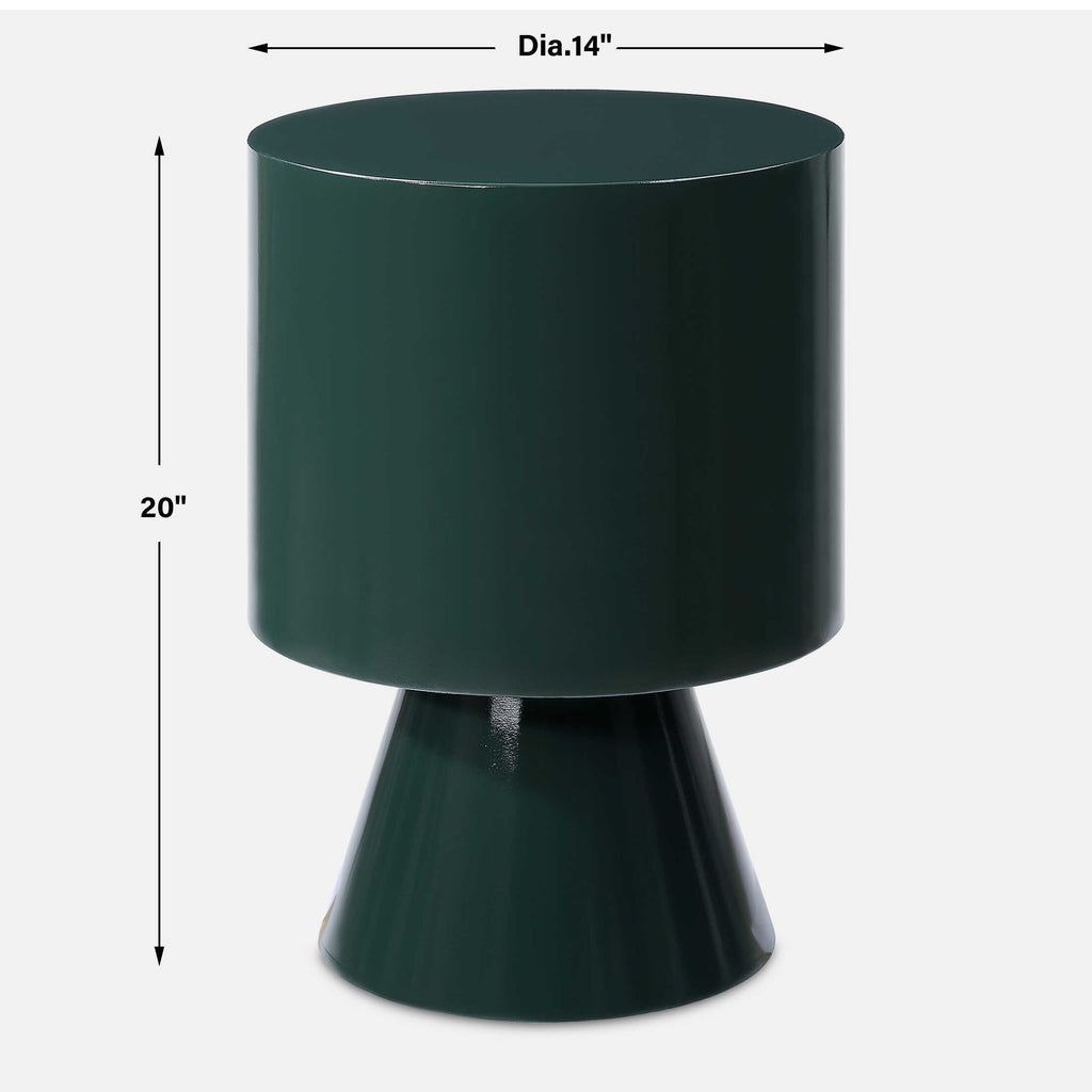 Denison Dark Green Accent Table
