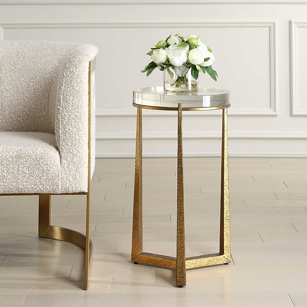 Midas Antique Gold Accent Table