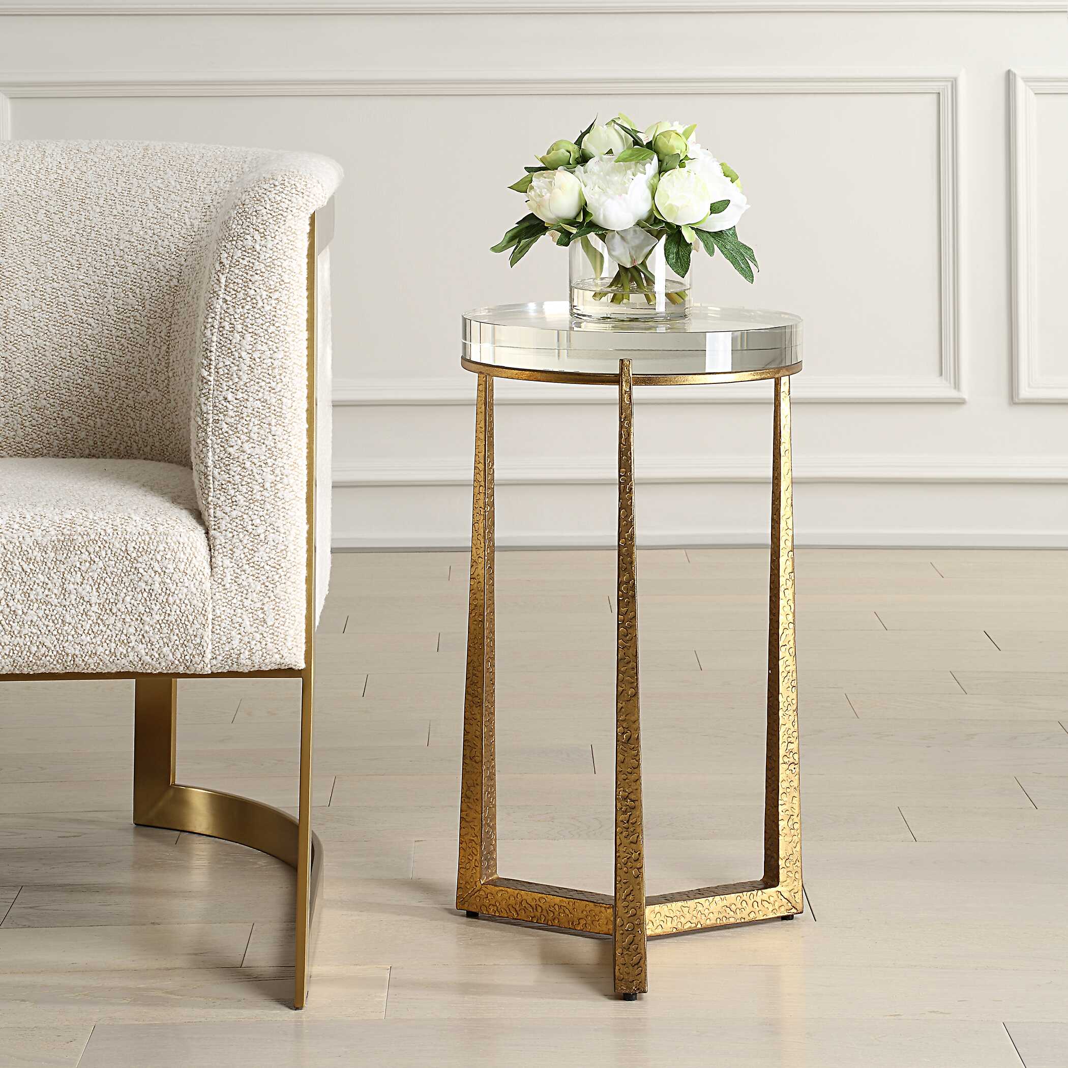 Midas Antique Gold Accent Table