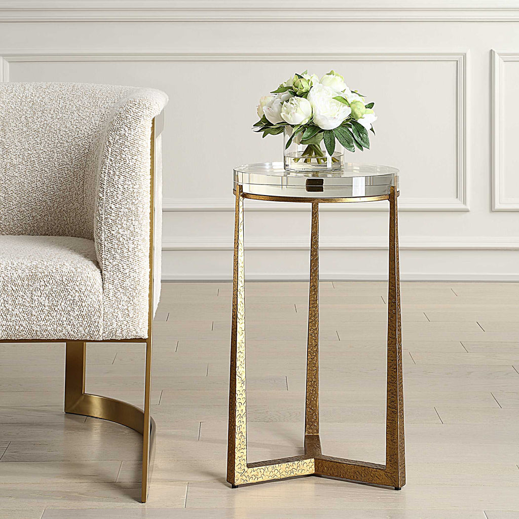 Midas Antique Gold Accent Table