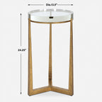 Midas Antique Gold Accent Table