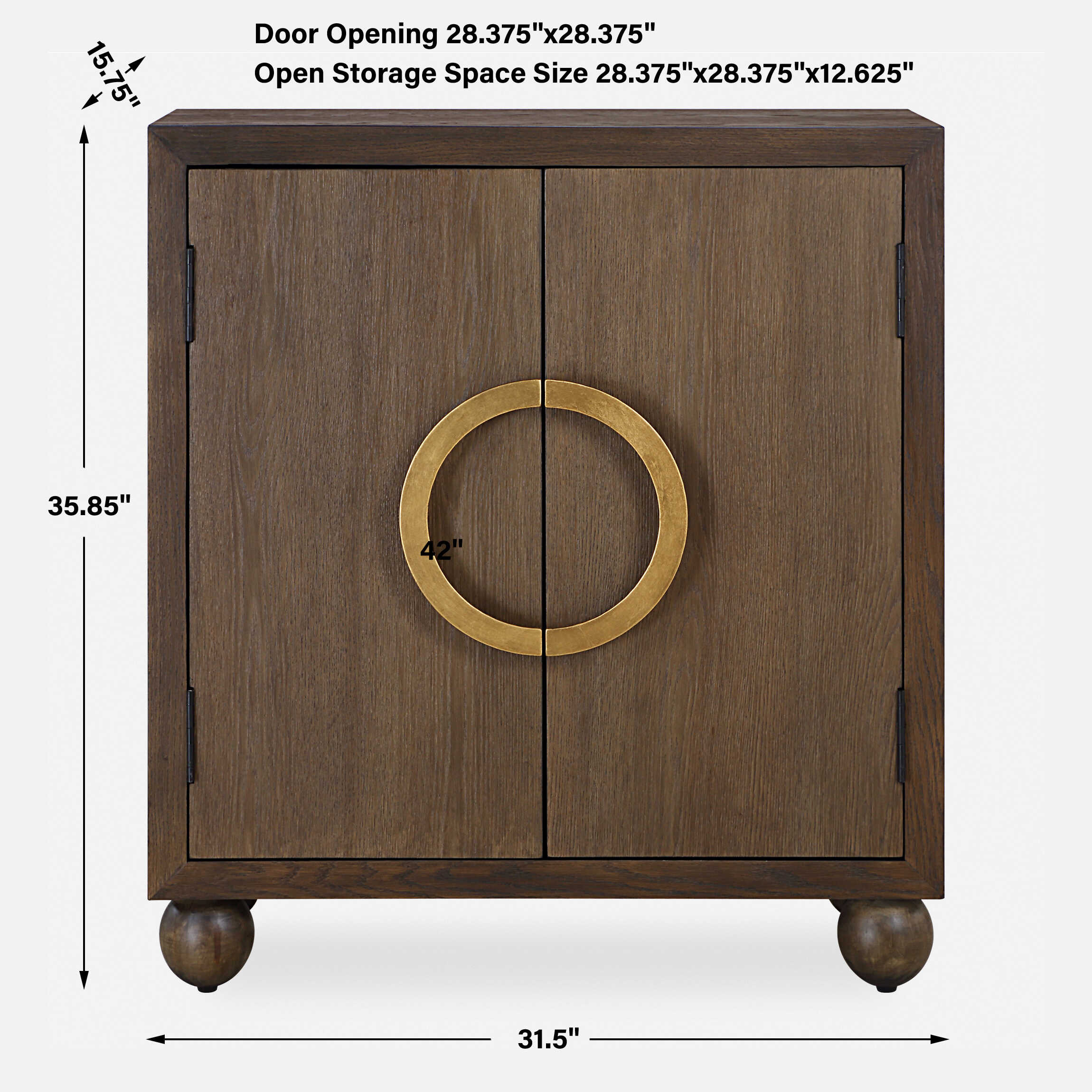 Mayenne 2 Door Oak Wood Cabinet