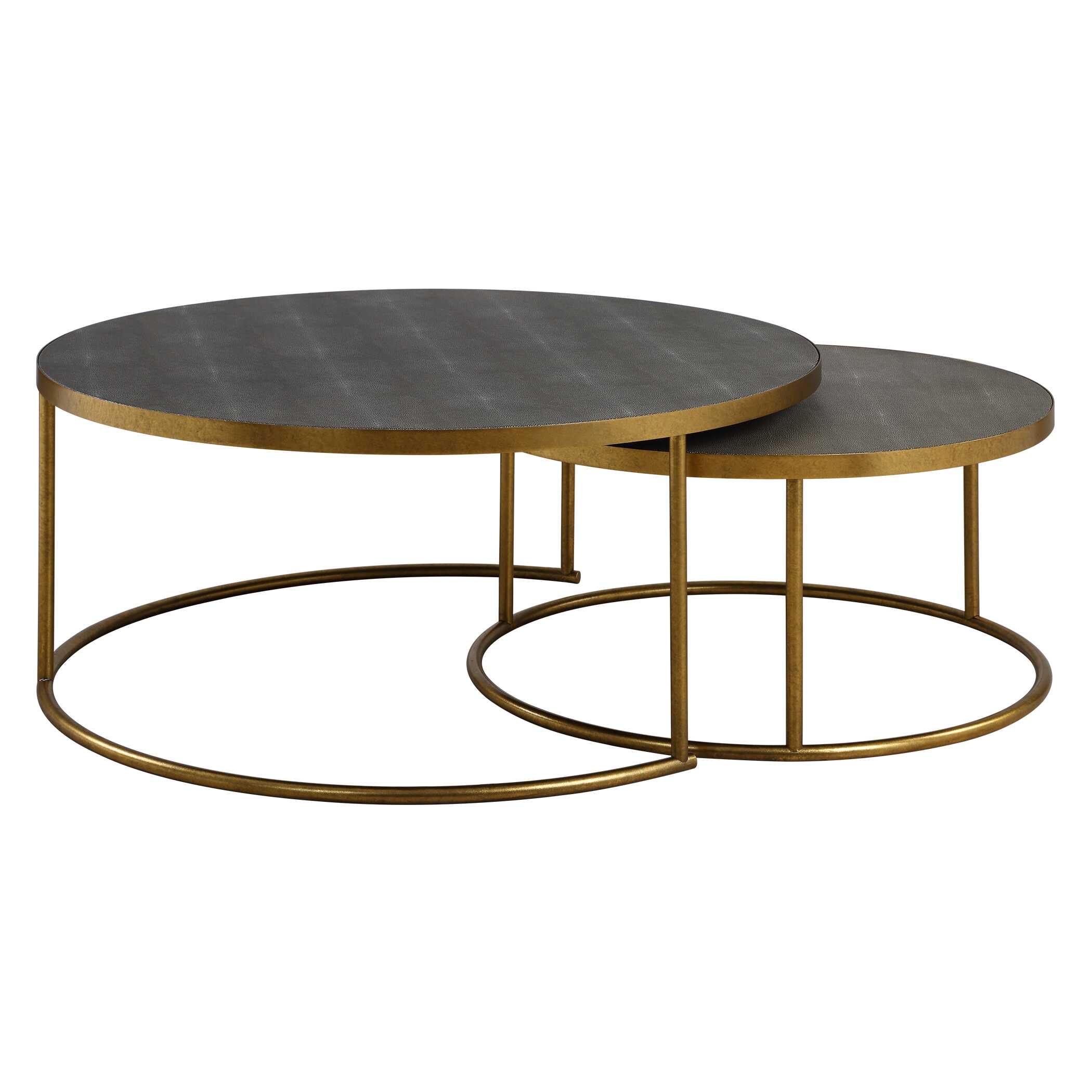 Aragon Gray Nesting Coffee Tables Set/2