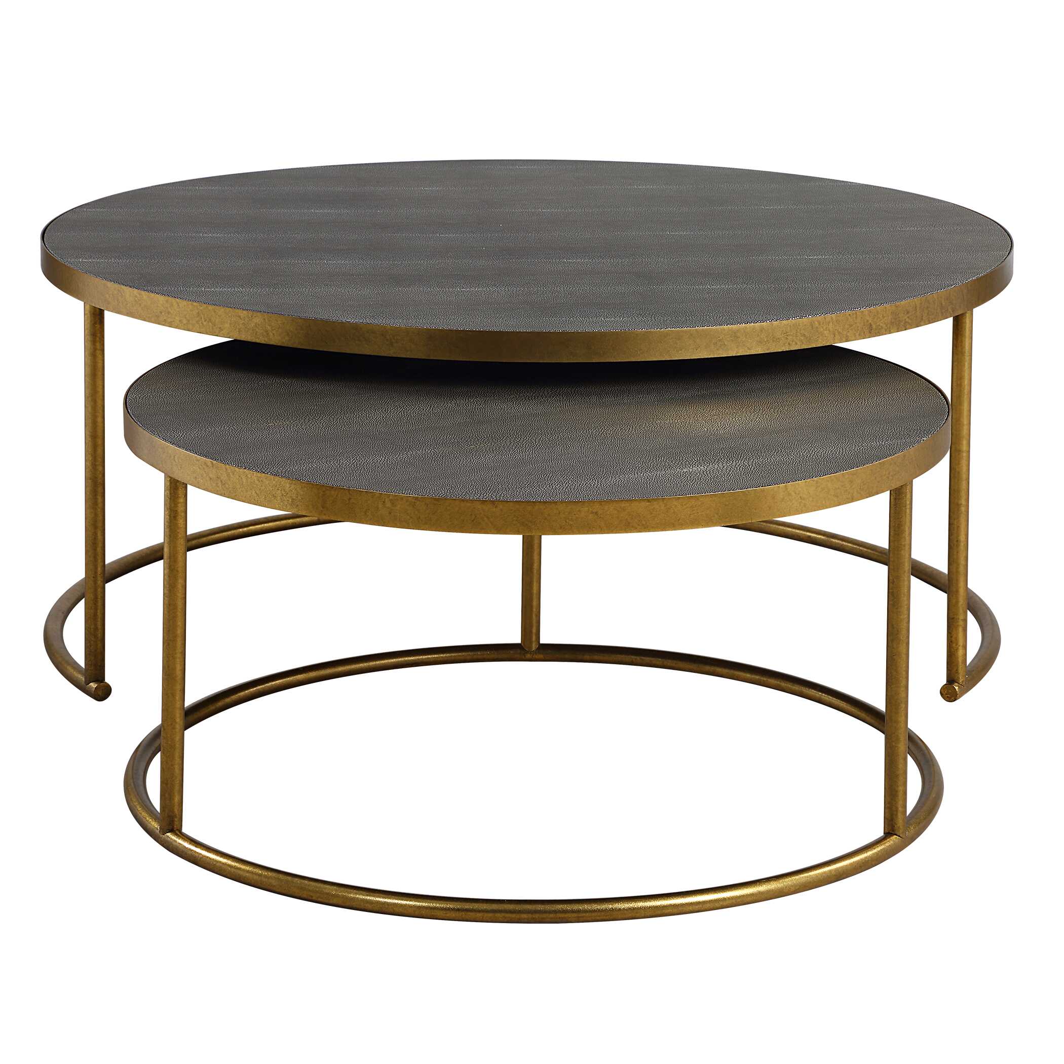 Aragon Gray Nesting Coffee Tables Set/2