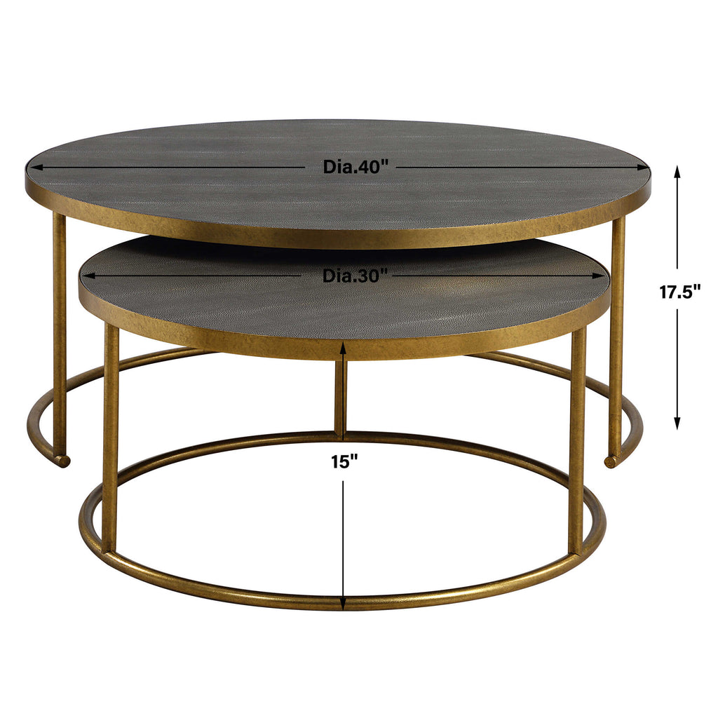 Aragon Gray Nesting Coffee Tables Set/2