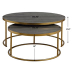 Aragon Gray Nesting Coffee Tables Set/2