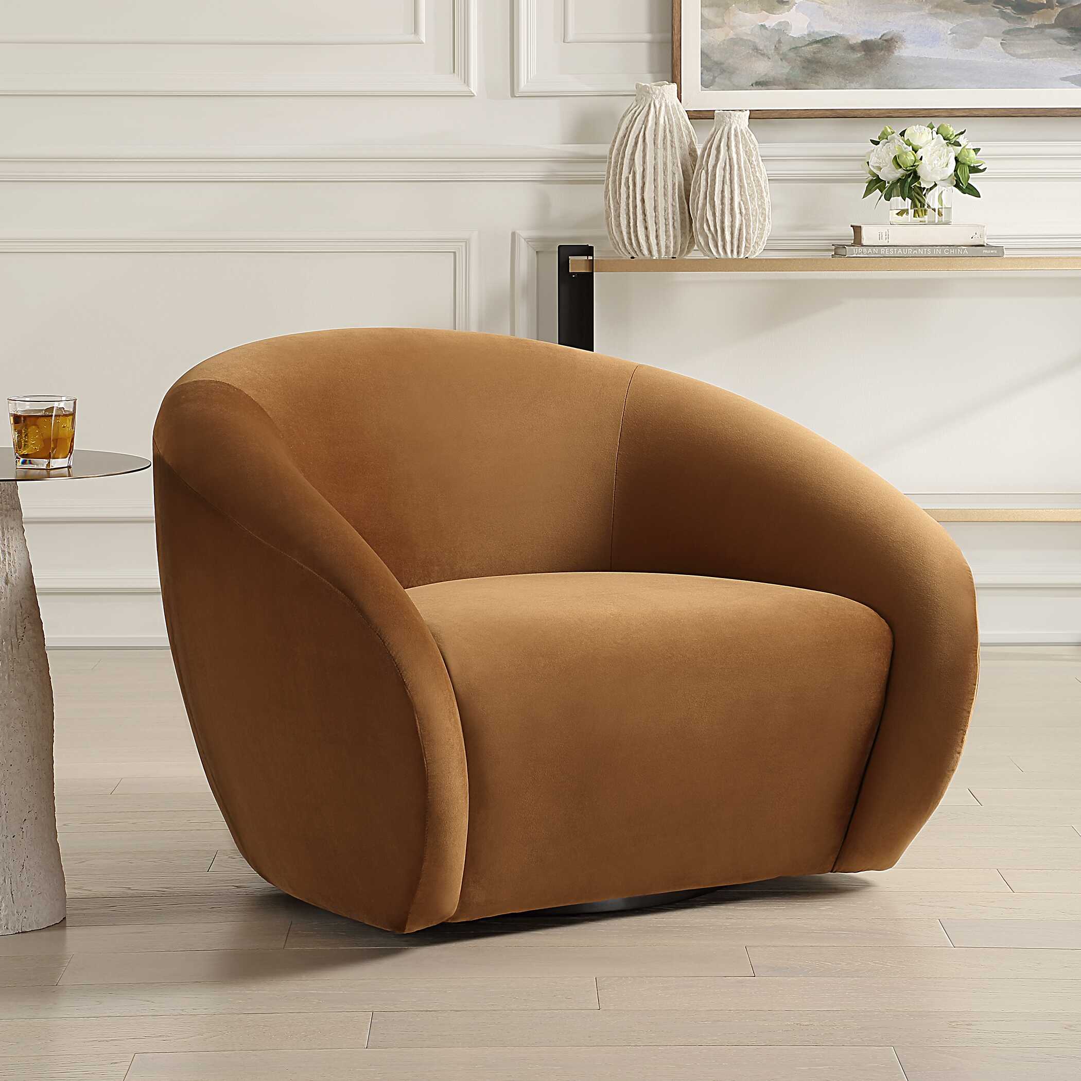 DeSoto Hazelnut Swivel Chair