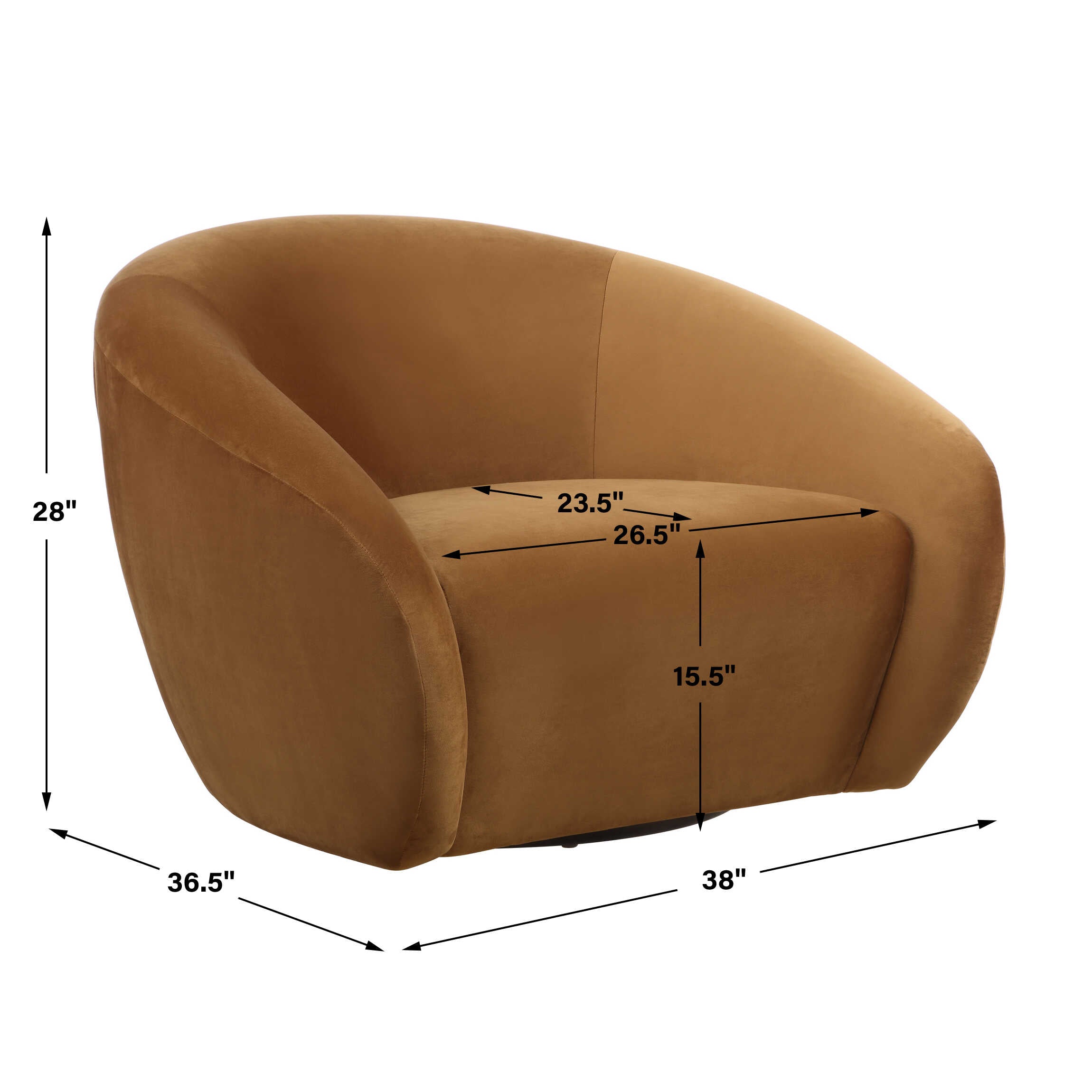 DeSoto Hazelnut Swivel Chair