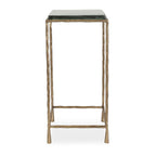 Ovard Antiqued Gold Accent Table