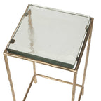 Ovard Antiqued Gold Accent Table