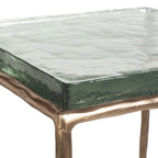 Ovard Antiqued Gold Accent Table