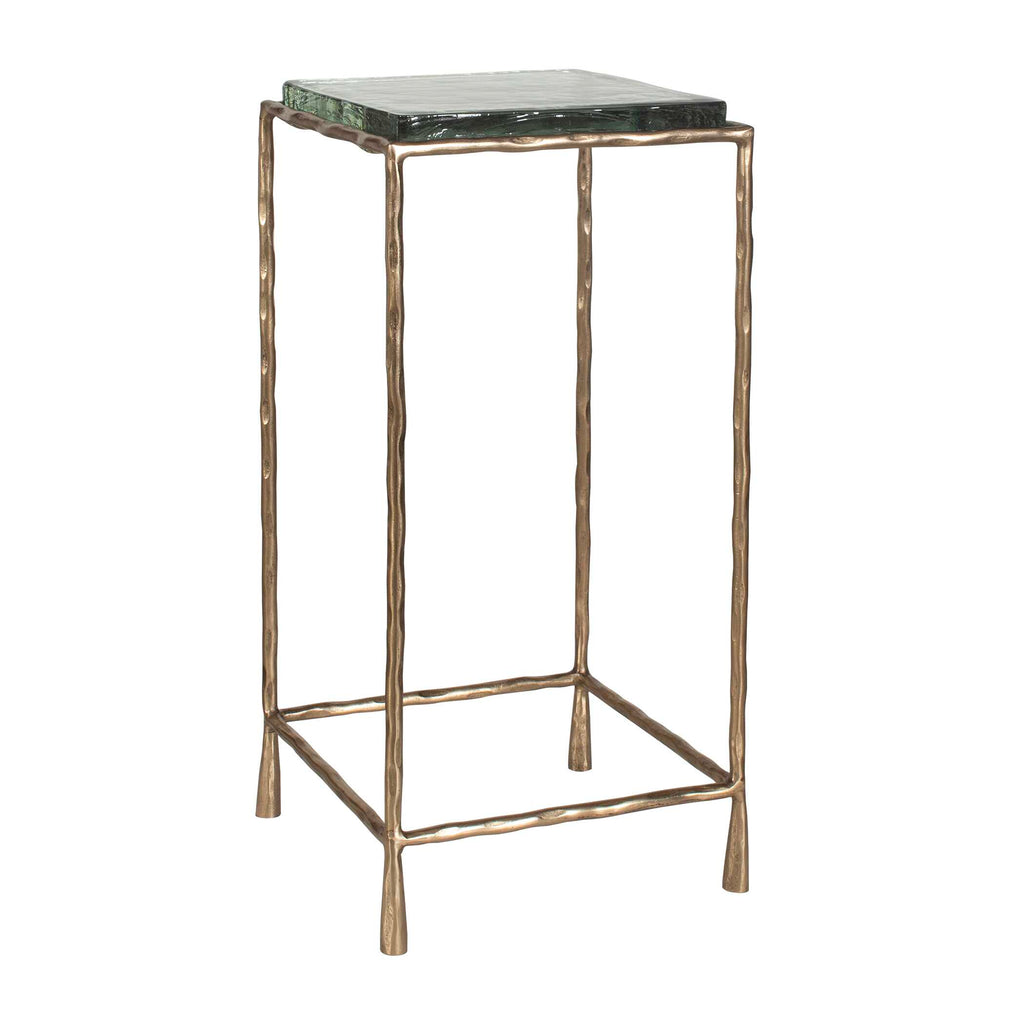 Ovard Antiqued Gold Accent Table