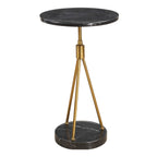 Rosston Black Marble Accent Table