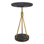 Rosston Black Marble Accent Table