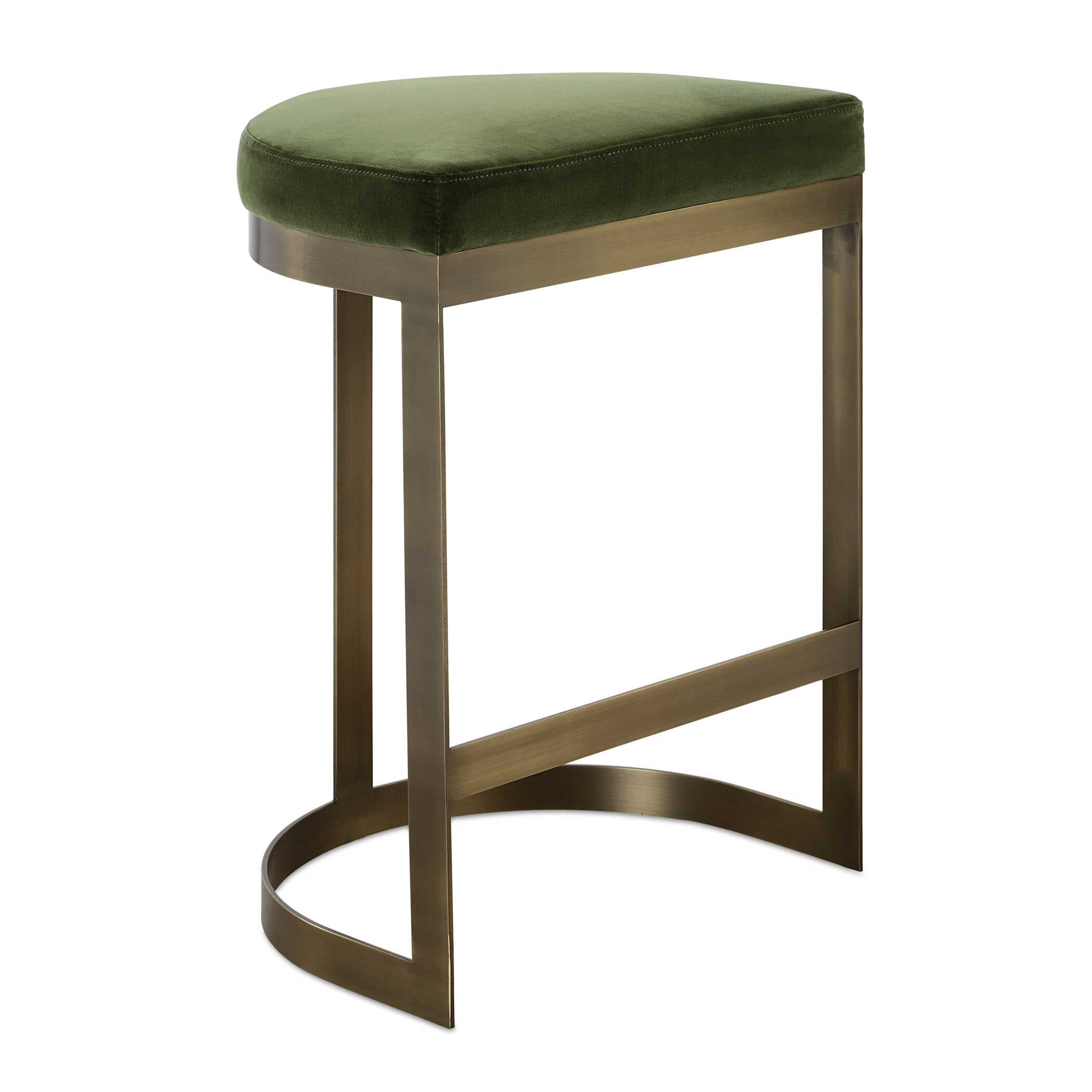 Ivanna Brass Moss Counter Stool