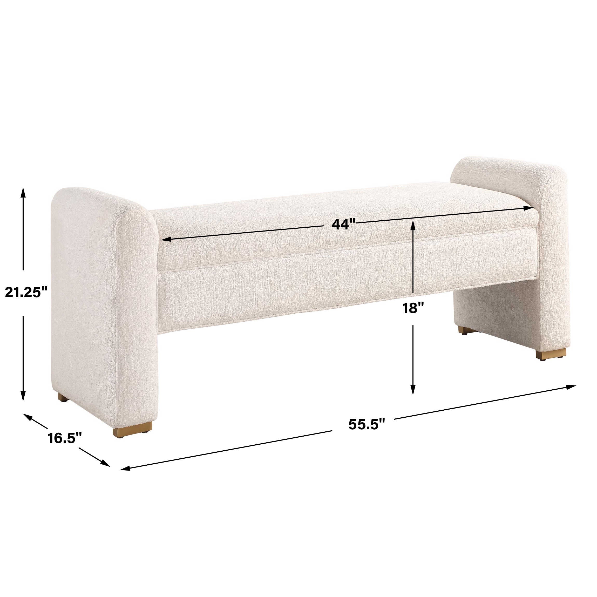 Caliste Ivory Bench