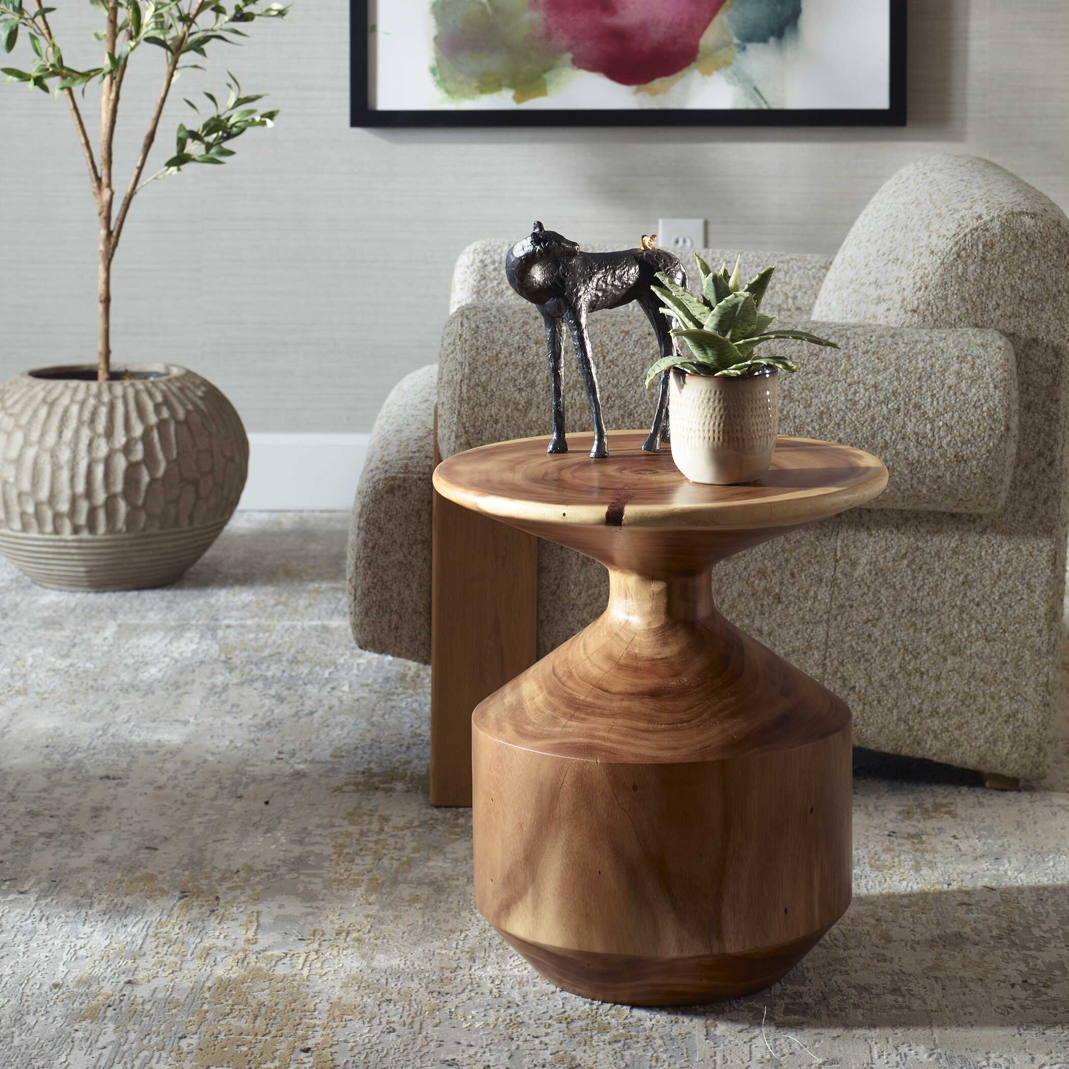 Lynx Hourglass Accent Table
