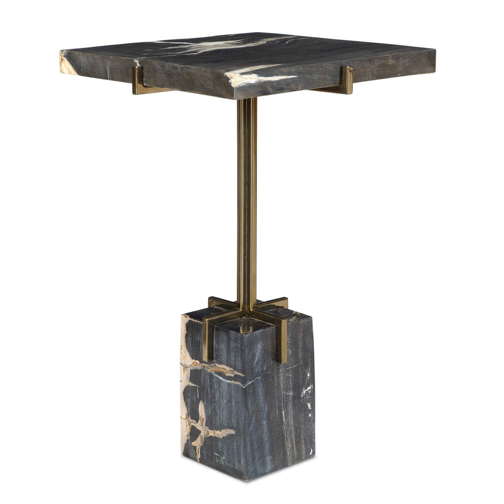 Rowman Petrified Wood Accent Table