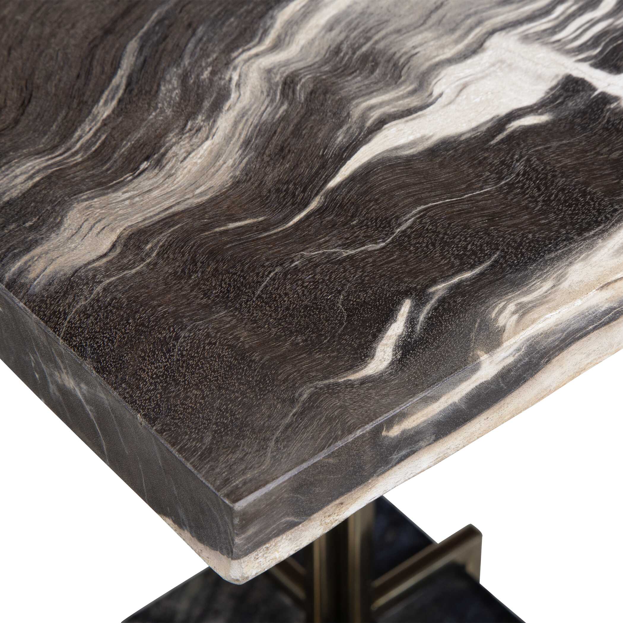 Rowman Petrified Wood Accent Table