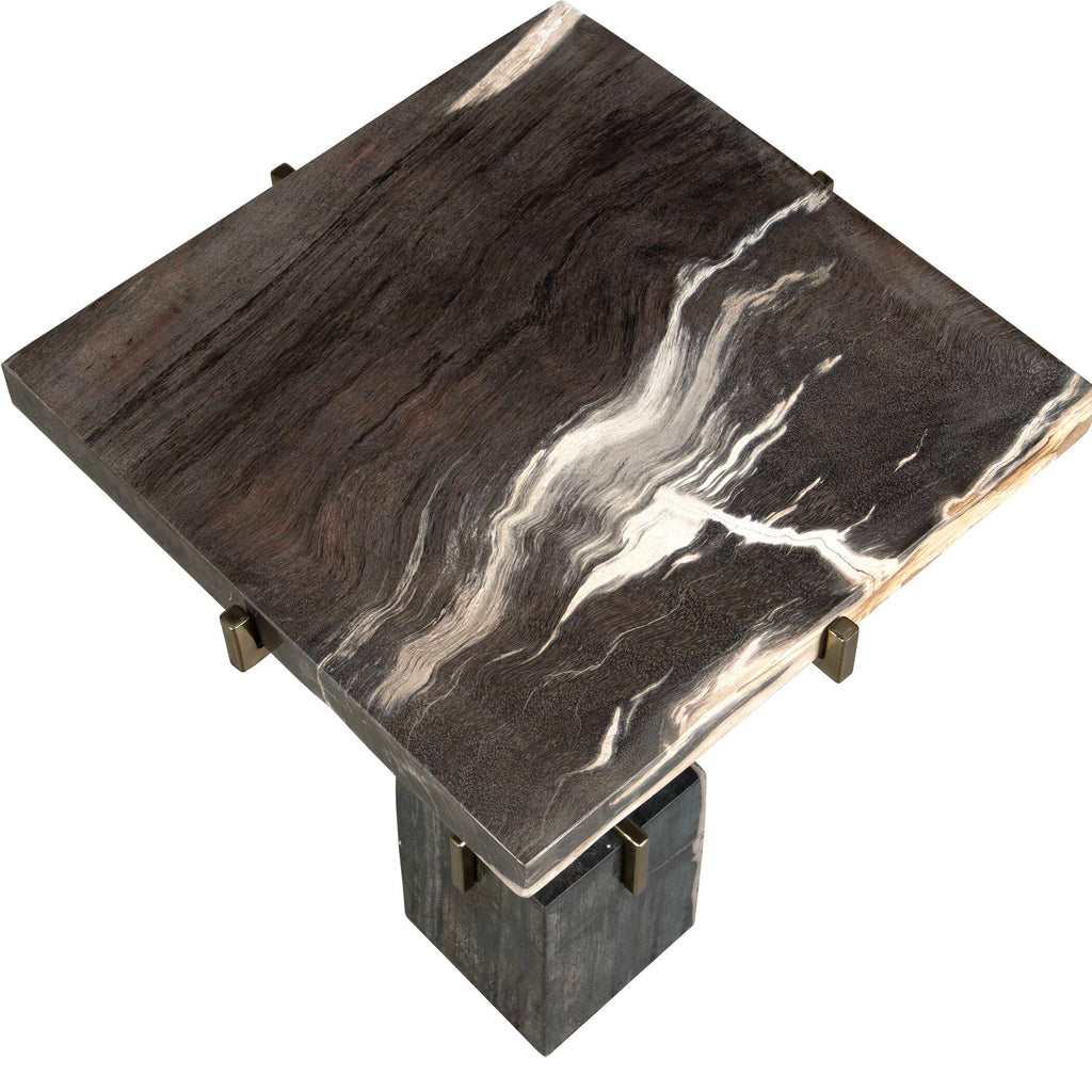 Rowman Petrified Wood Accent Table
