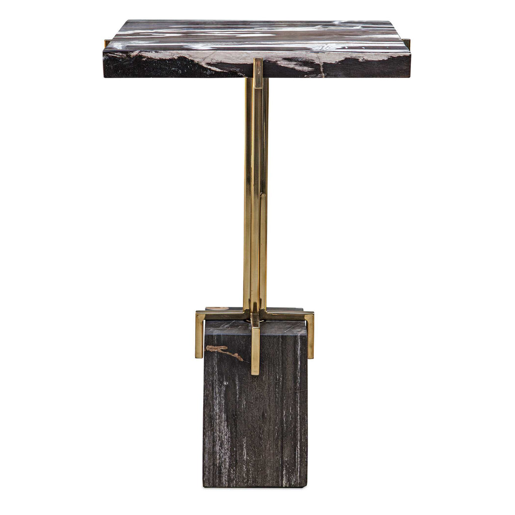 Rowman Petrified Wood Accent Table