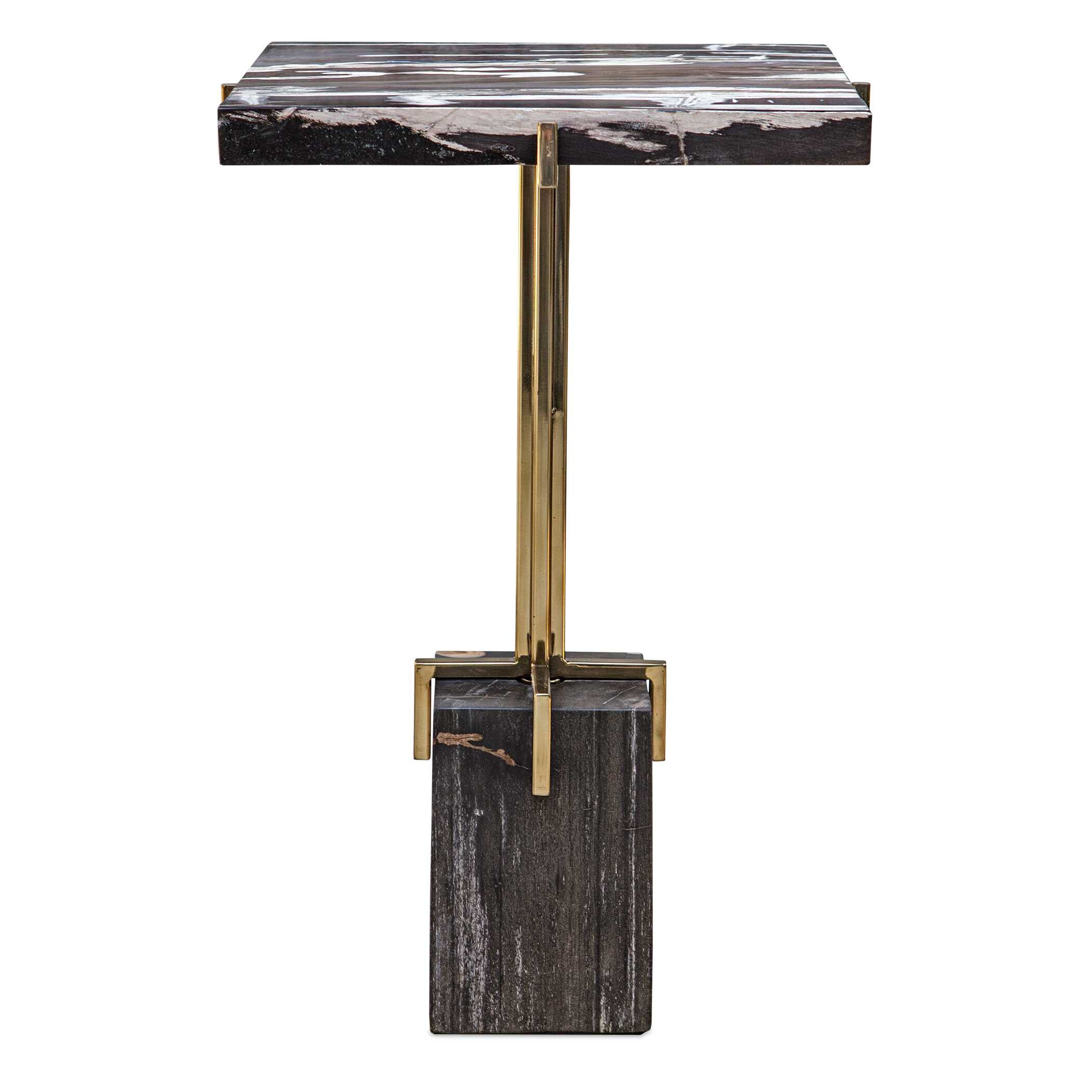 Rowman Petrified Wood Accent Table