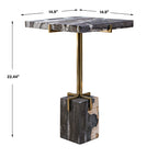 Rowman Petrified Wood Accent Table