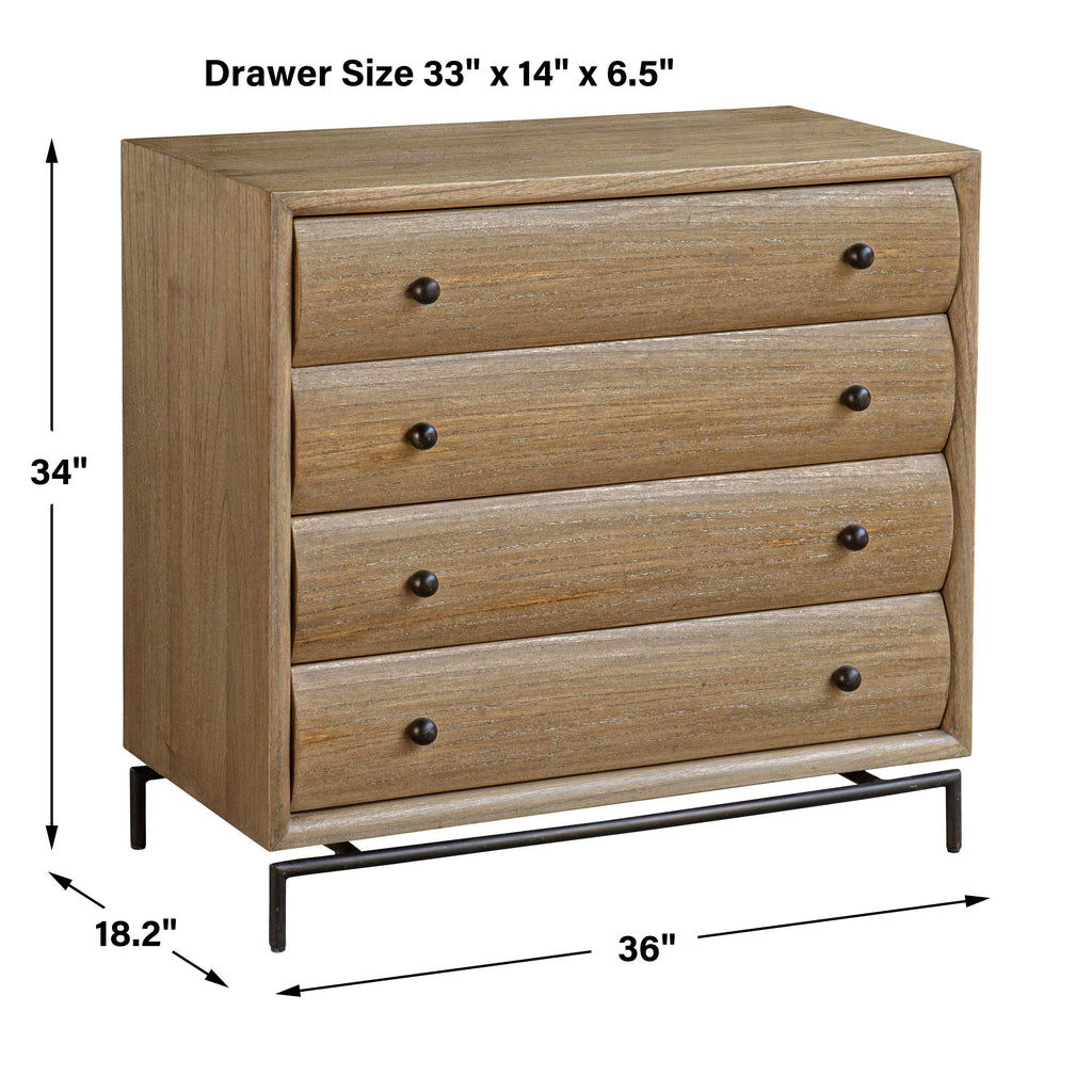 Millard Curved 4 Drawer Chest