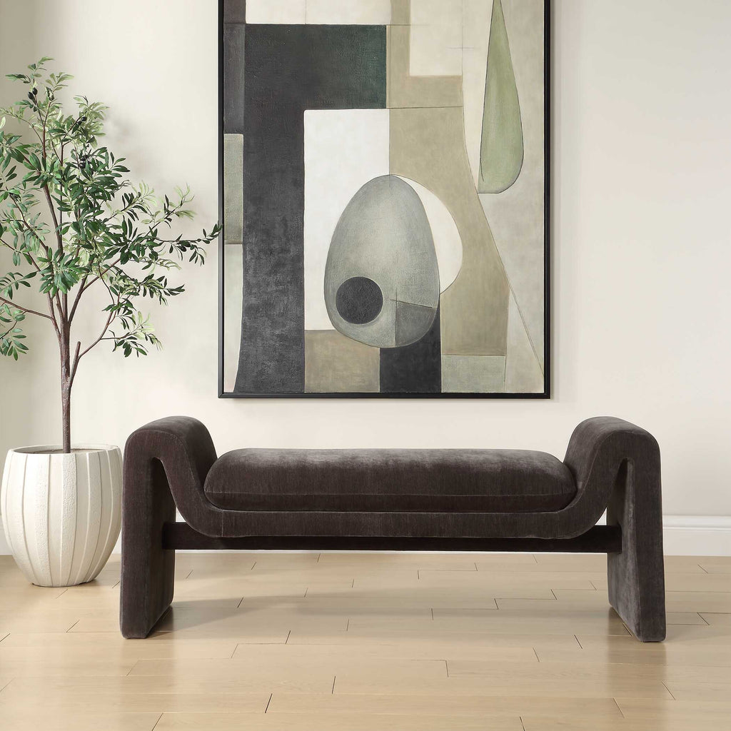 Manson Modern Charcoal Bench
