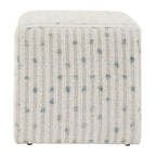 Joie White Chenille Ottoman