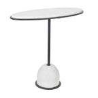 Morro White Marble Side Table