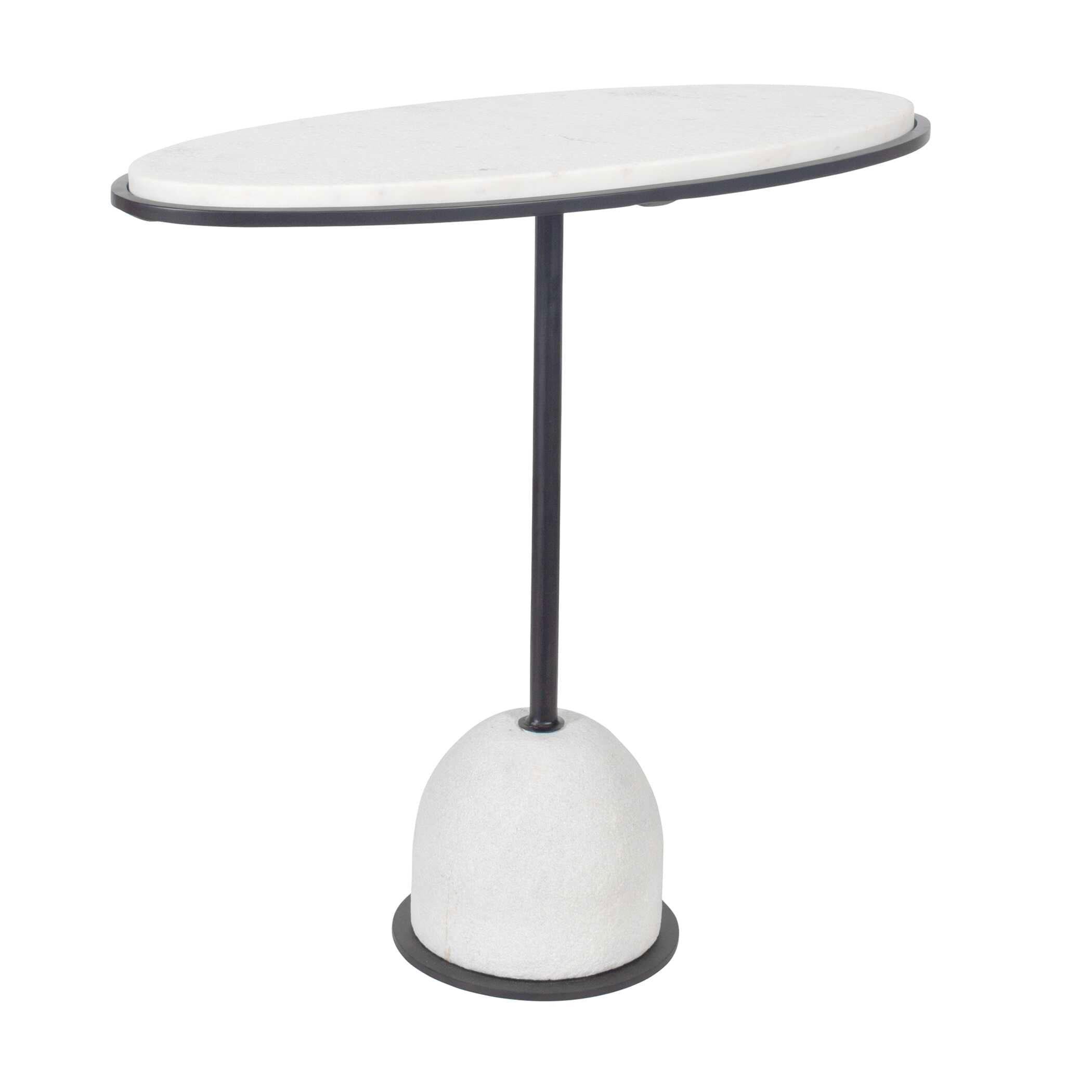 Morro White Marble Side Table