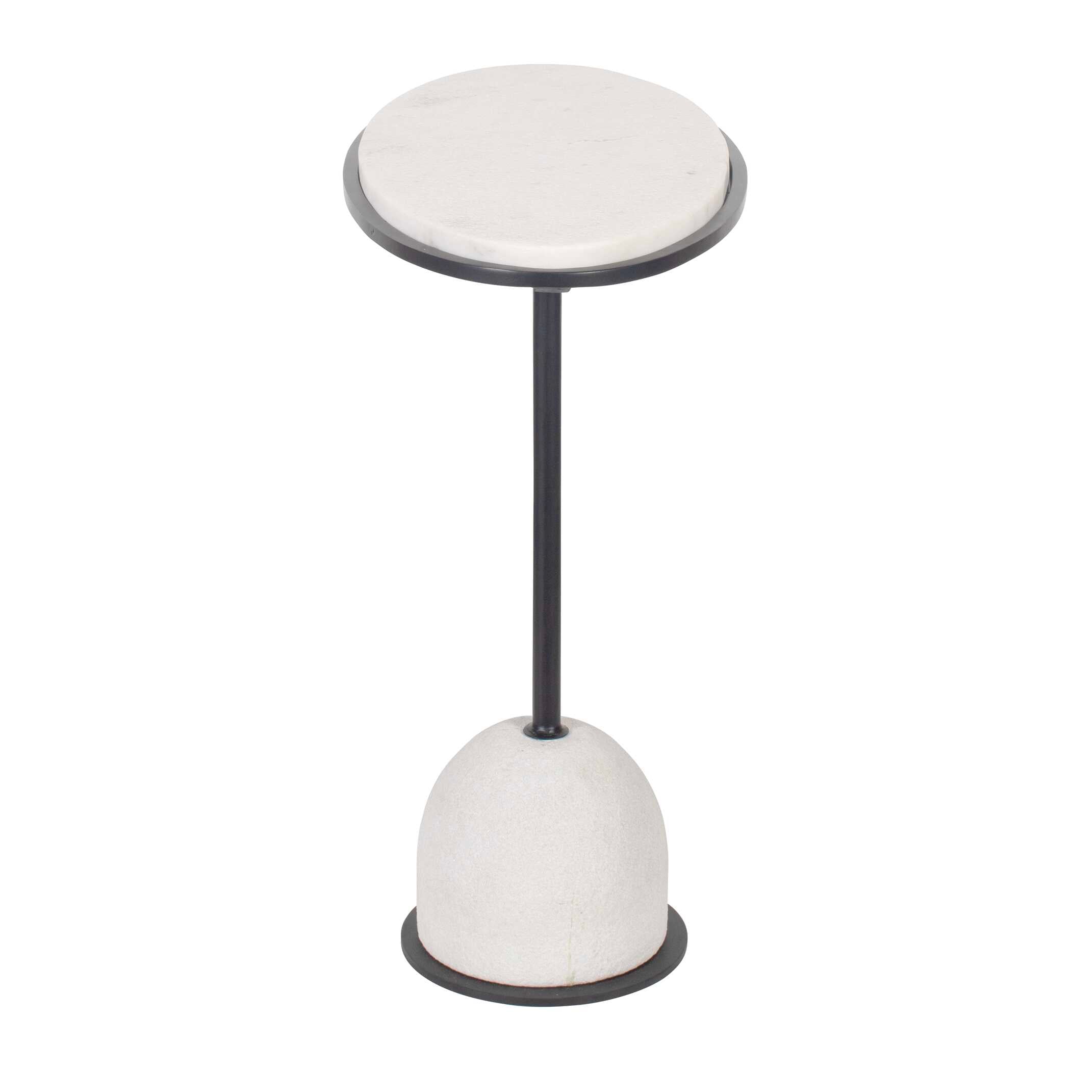 Morro White Marble Side Table
