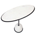 Morro White Marble Side Table