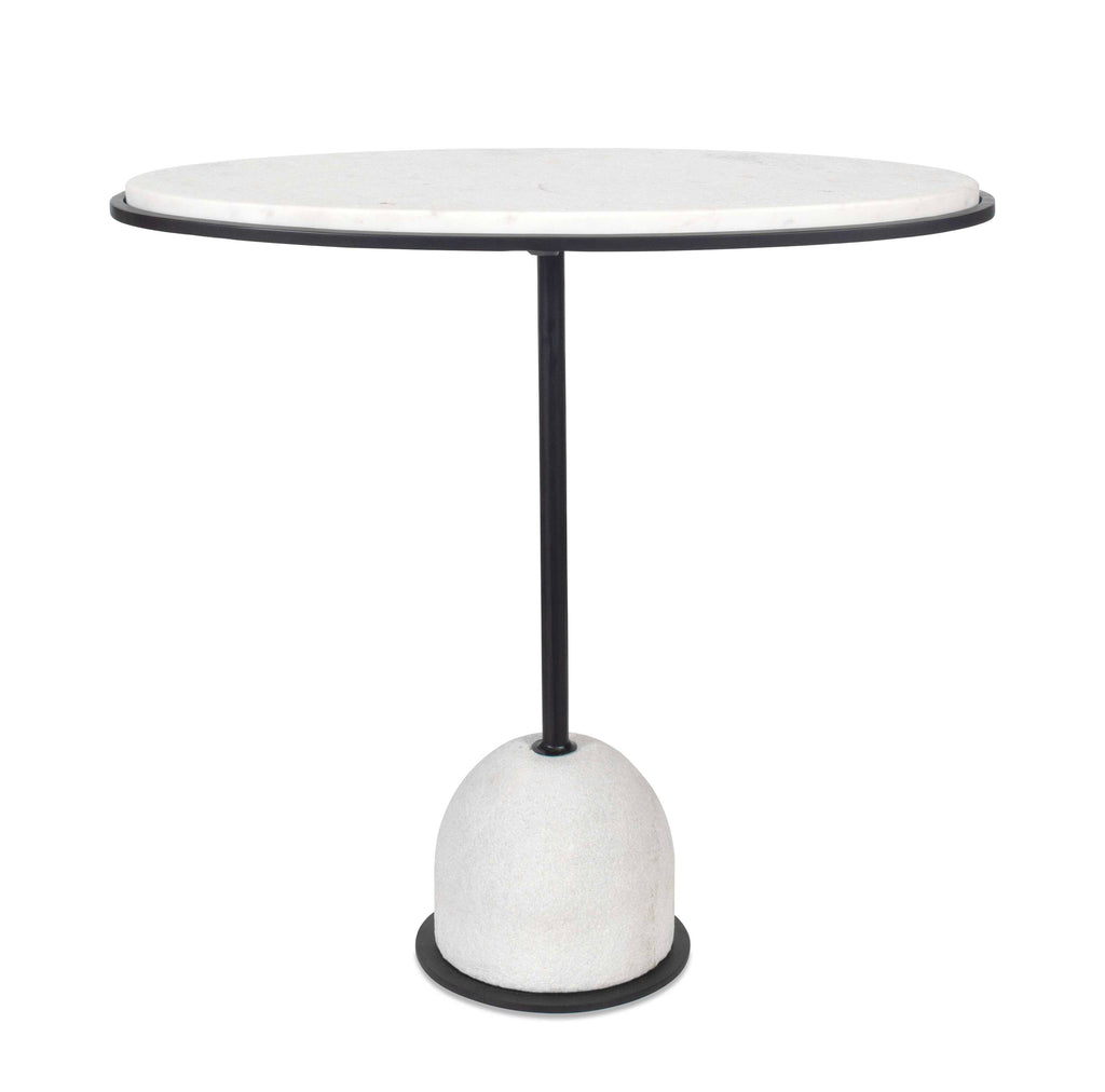 Morro White Marble Side Table