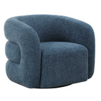 Junie Blue Swivel Barrel Chair