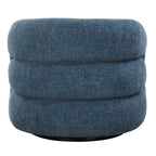 Junie Blue Swivel Barrel Chair