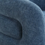 Junie Blue Swivel Barrel Chair