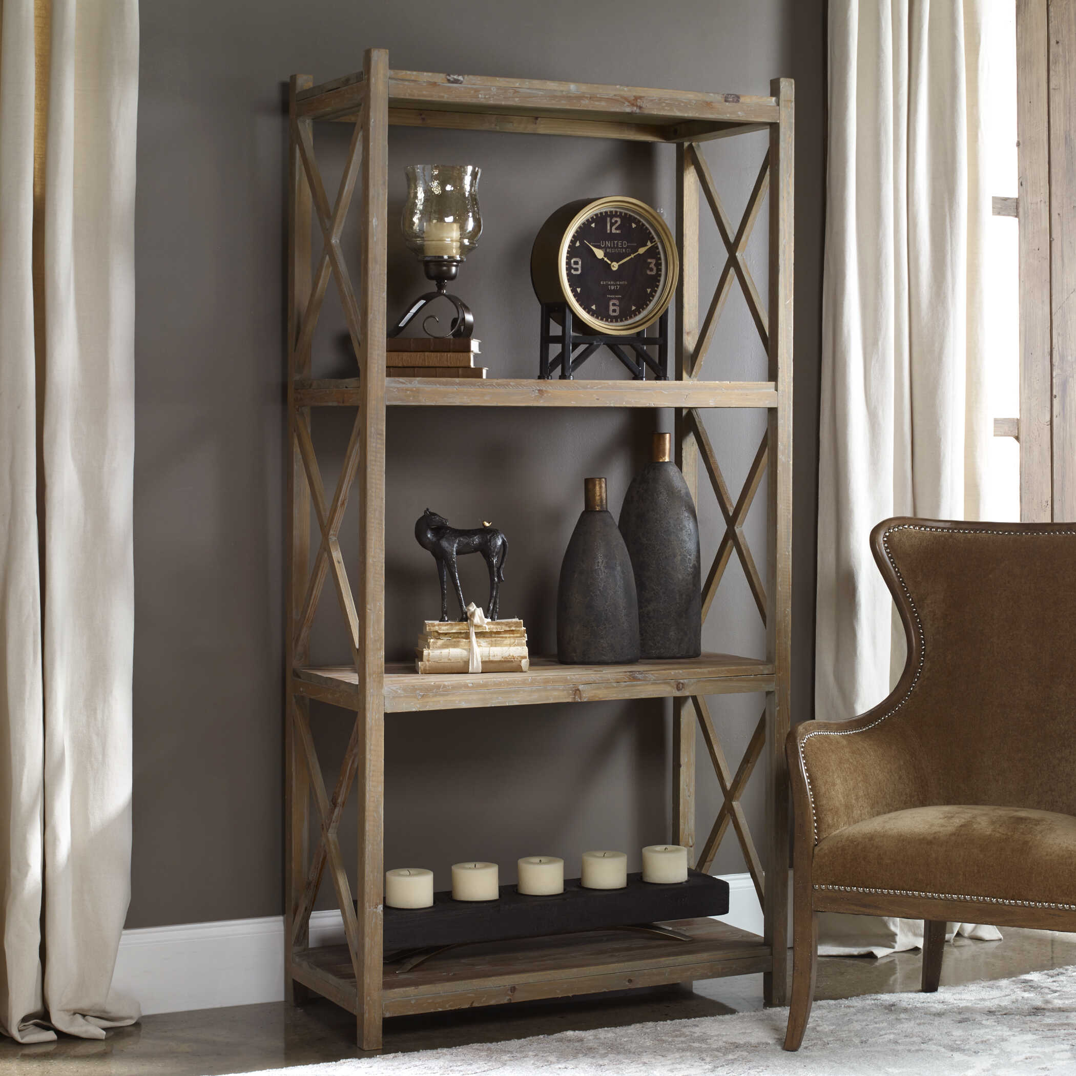 Stratford Reclaimed Wood Etagere