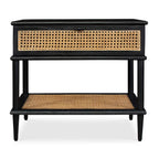 Coast Black Rattan Side Table
