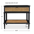 Coast Black Rattan Side Table