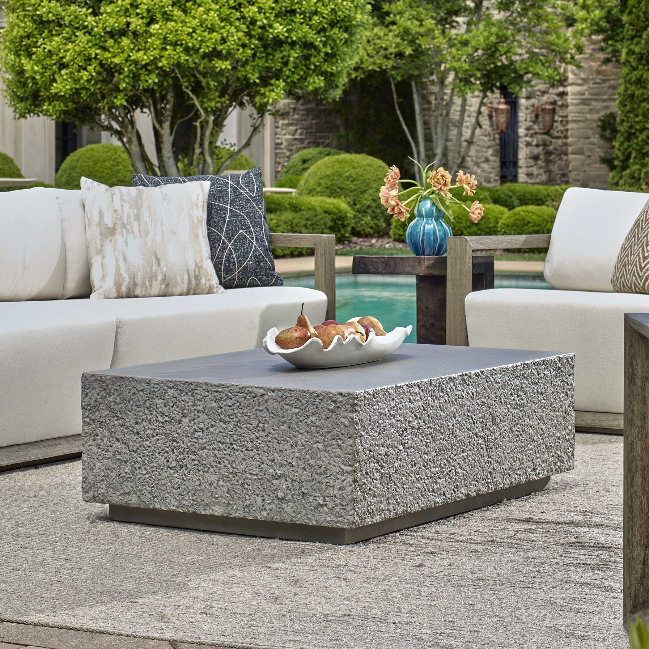 Hesston Outdoor Concrete Coffee Table