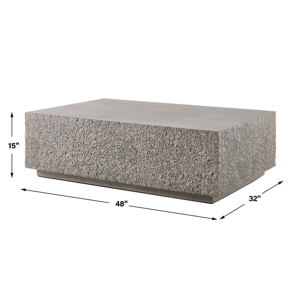 Hesston Outdoor Concrete Coffee Table