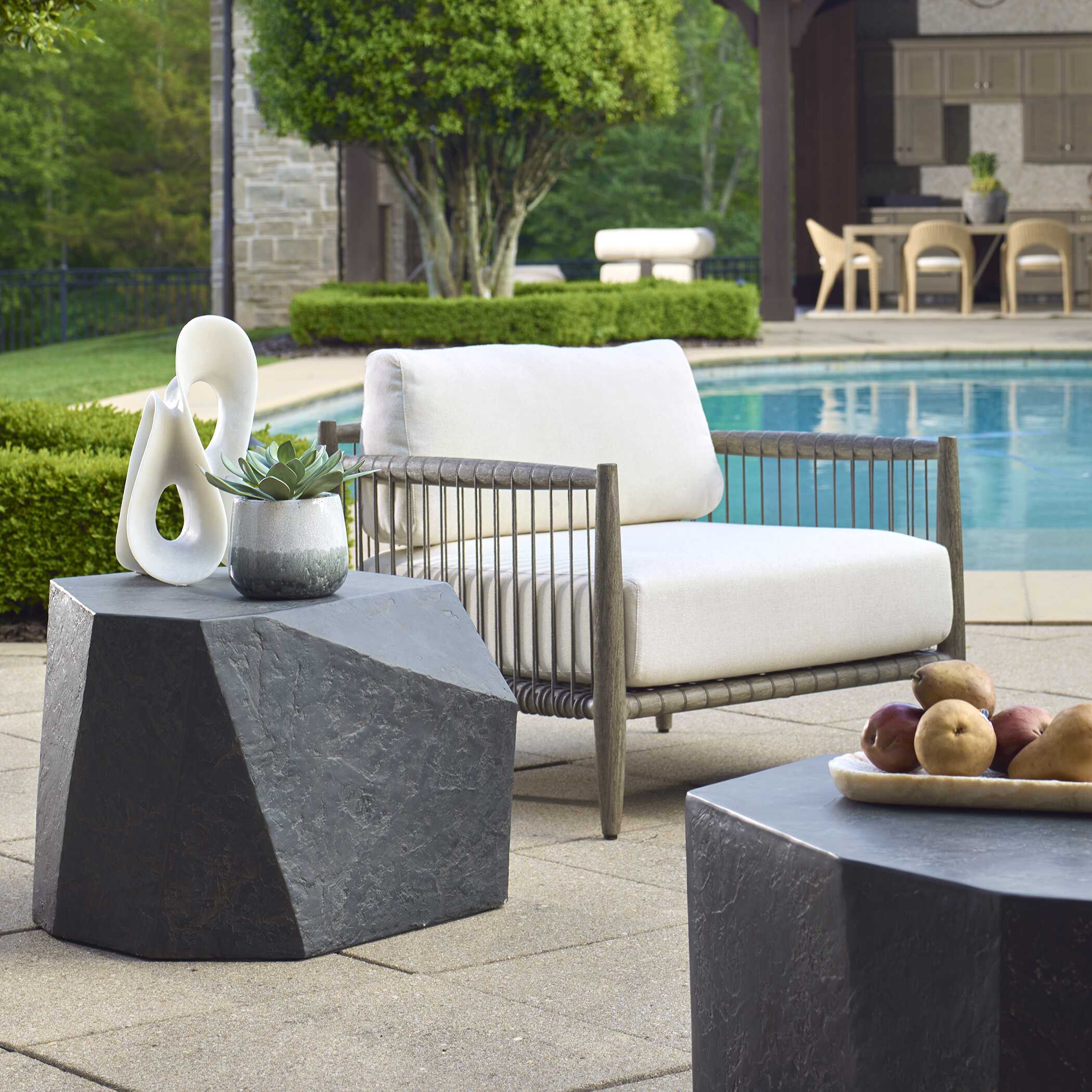 Parra Slate Outdoor Side Table