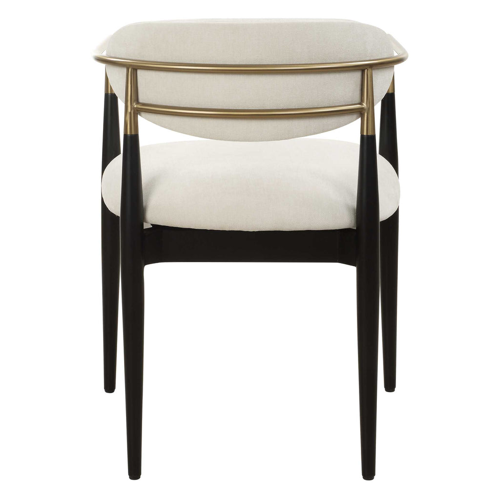 Moxie White Dining Arm Chair