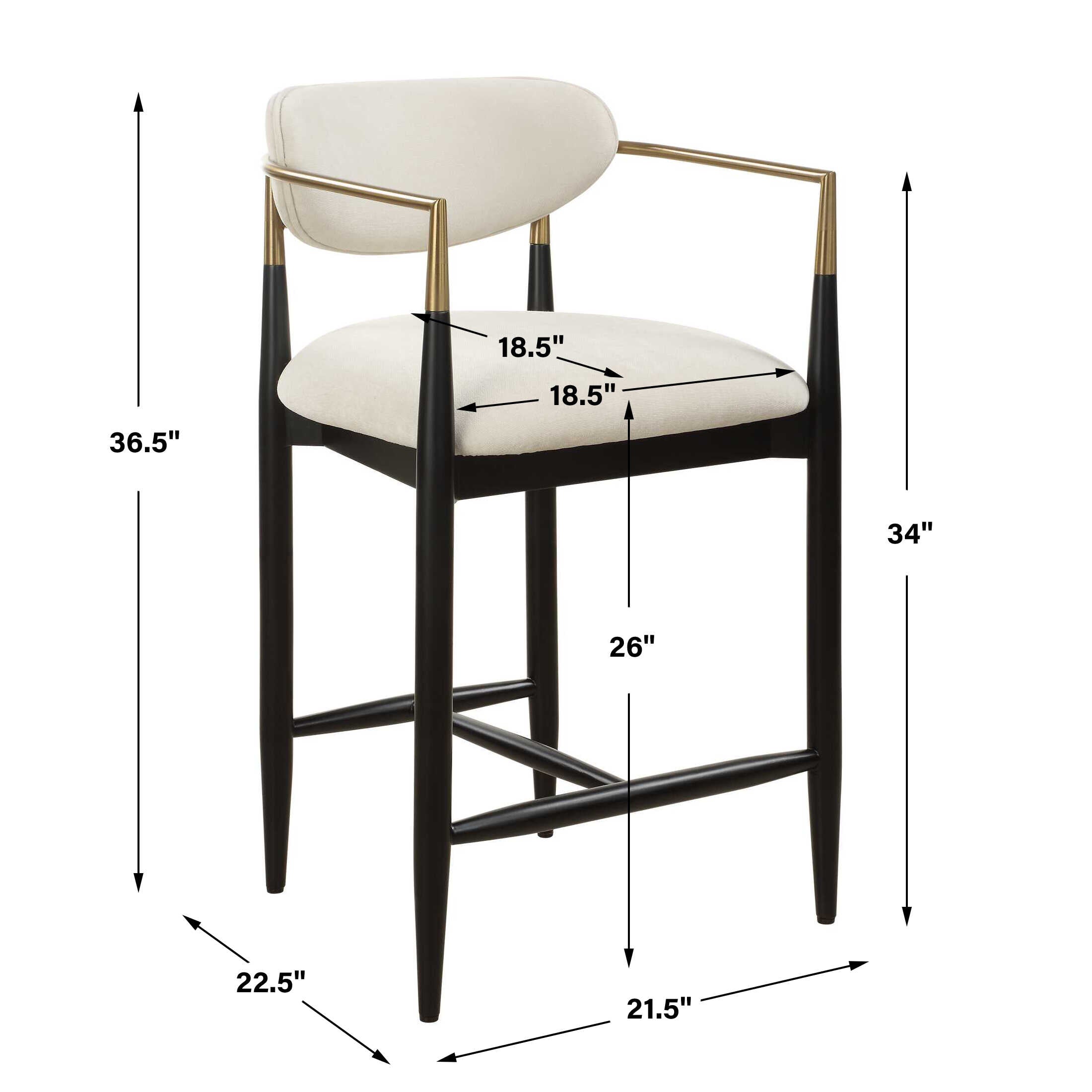 Moxie White Counter Stool