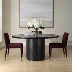Hersch Round Black Dining Table